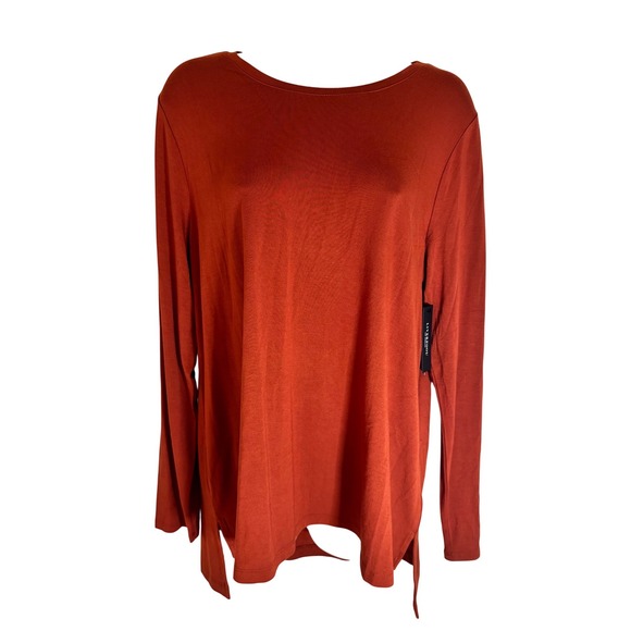 Liverpool Los Angeles Tops - NWT Liverpool Terracotta Long Sleeve‎ Side Slit Top Size L